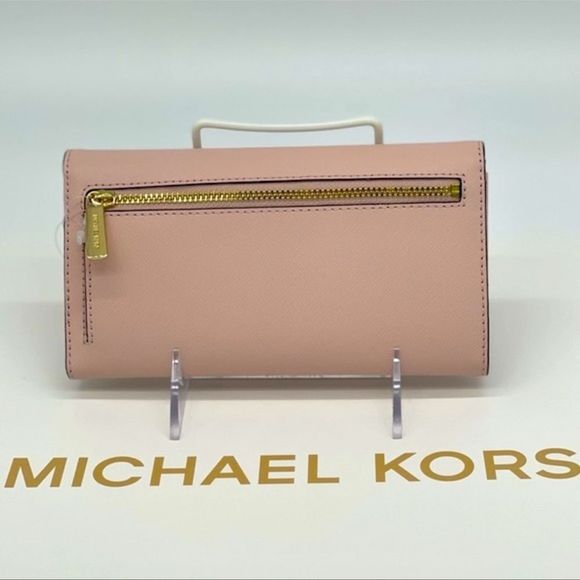 Michael Kors Trifold Wallet Powder Blush Leather - Picture 2 of 8